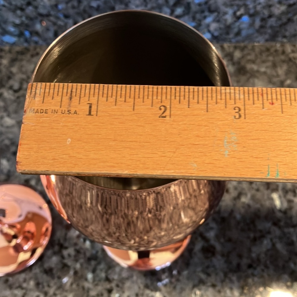 NWT Jillmo Copper Coated 304 Stainless Steel Wine Glass Pair 18 Ounce, NIB - Picture 11 of 13